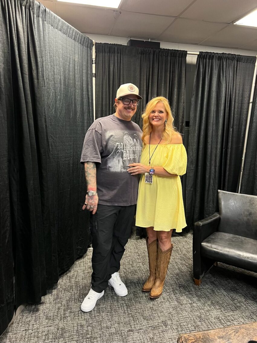 Backstage photo of HARDY smiling with a fan before his Omaha show